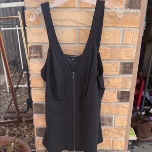 Torrid Dark Brown Zip-Front Dress